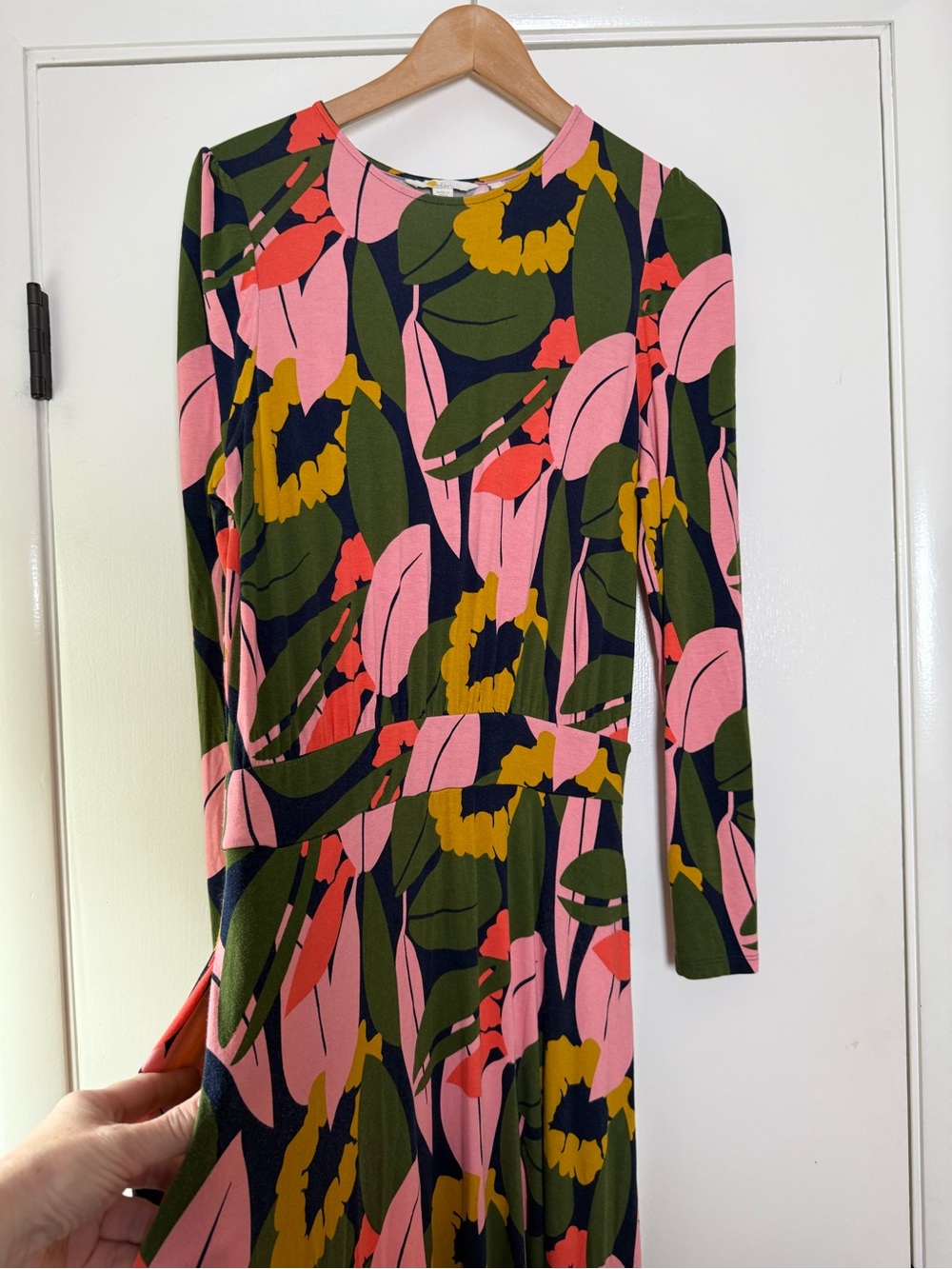 Boden Colorful Floral Jersey Knit Maxi Dress Coquette Cottagecore Sunflower - Picture 5 of 8